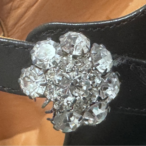 Ganni Embellished Leather Mary Jane Pumps Square Toe Chunky Size 38 = Size 8 - Picture 5 of 15